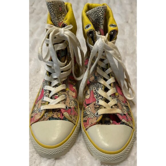 Rouge Helium High Top Canvas Sneakers Chucky-07 Wha Hoo! Unisex Size 7.5M (READ) - Picture 4 of 16